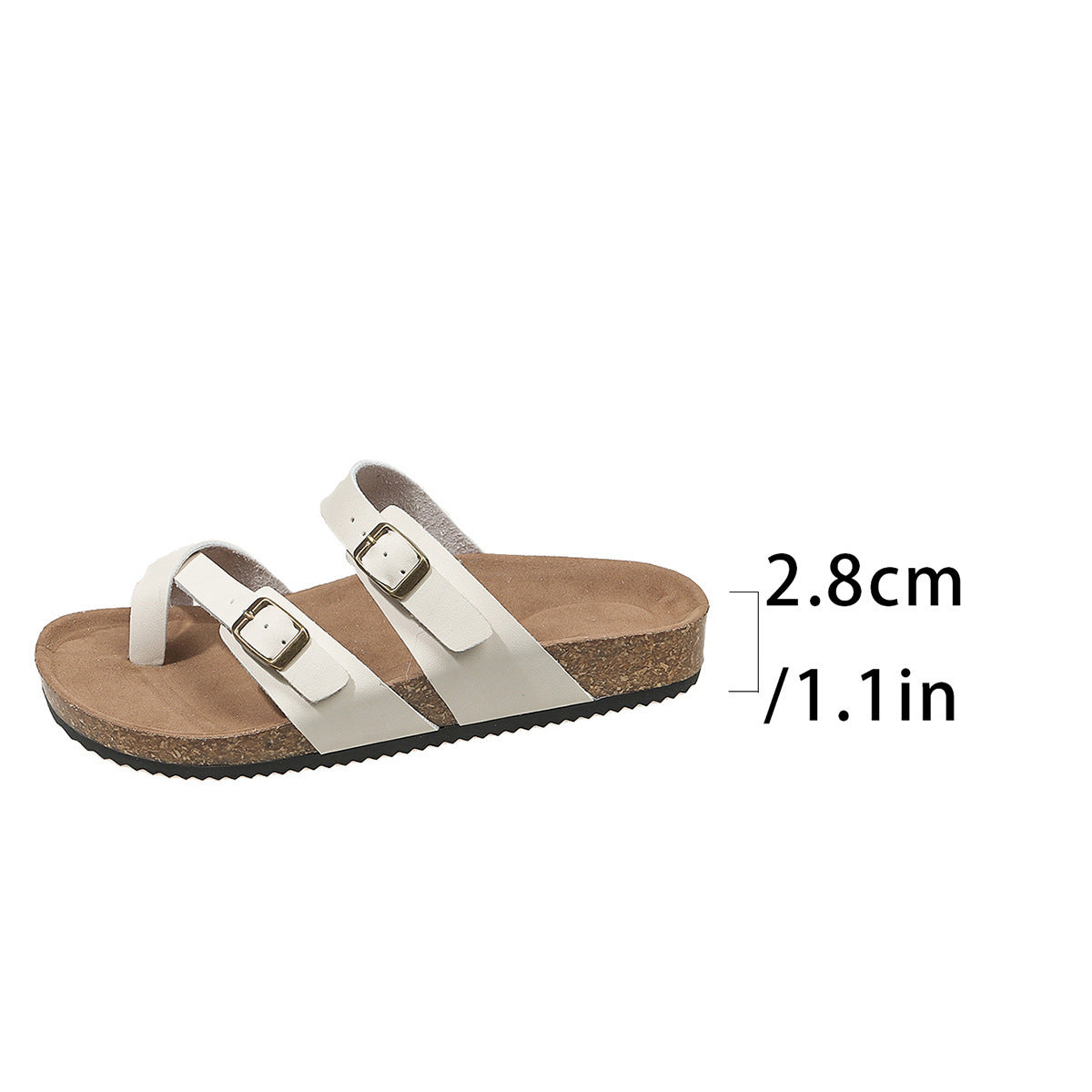 Double Row Buckle Open Toe Outdoor Sandals